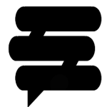 kun dialogbobbel sort CollinCreate