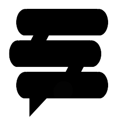 kun dialogbobbel sort CollinCreate